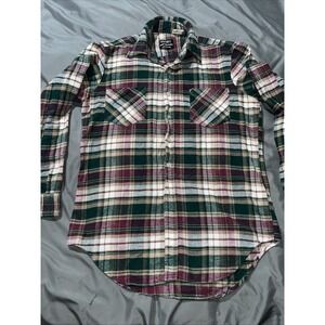 Vintage Van Cort Pre Shrunk Cotton  Flannel Shirt Relaxed Plaid Rockabilly